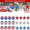 24Pcs Set Hanging Ball Star Patriotic Ornaments 4th of July Festival Party Decor